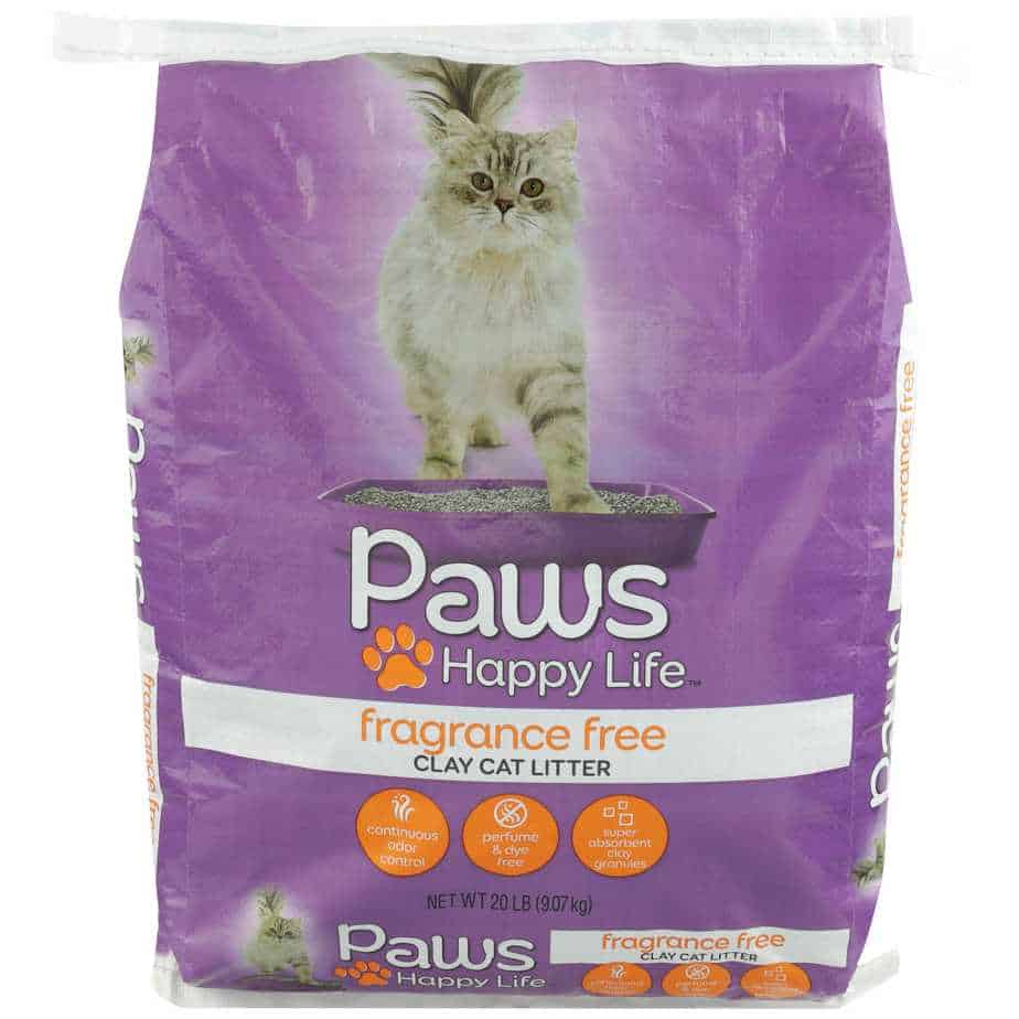 Clay Cat Litter Fragrance Free 20 LB Paws Happy Life